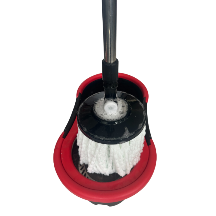 Balai Twist & Shine 2 en 1 et Support à roulettes