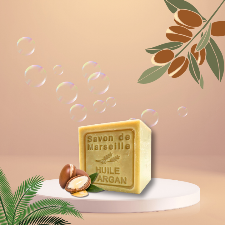 Savon de Marseille artisanal à l’huile d’Argan – 300 g – LACO