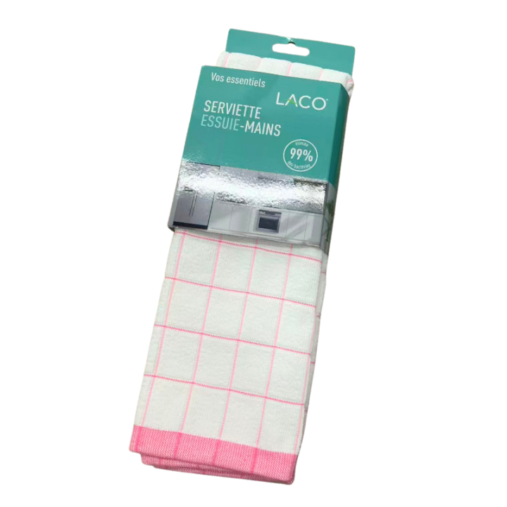 Serviette essuie-mains microfibre Rose Pinky – Ultra absorbante – LACO