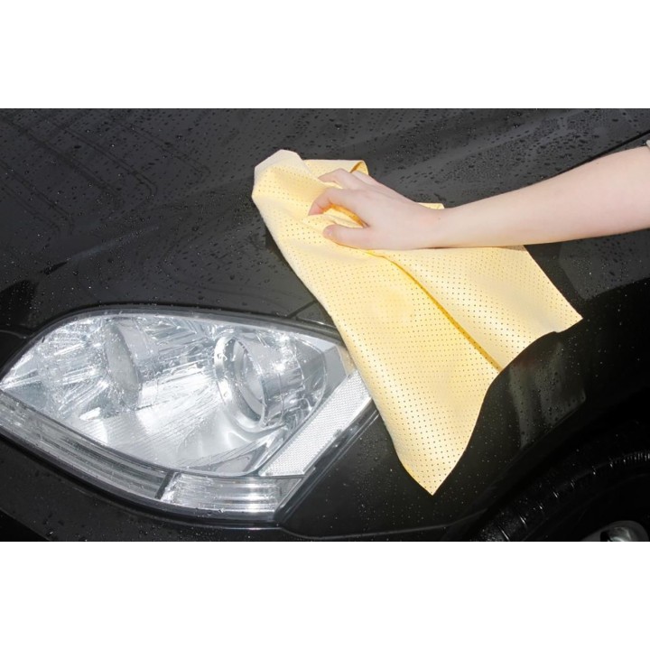 Peau de chamois synthétique perforée : lot de 2