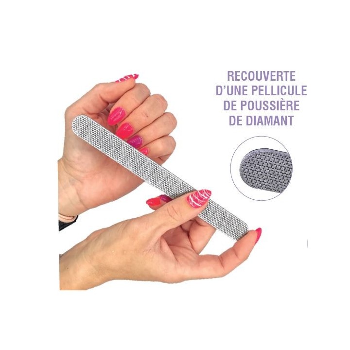 Lime à ongles poussière de diamant très résistante