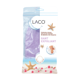 Gant Exfoliant Violet Pastel : exfoliation agréable