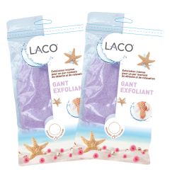 Lot de 2 Gants Exfoliants : Violet Pastel