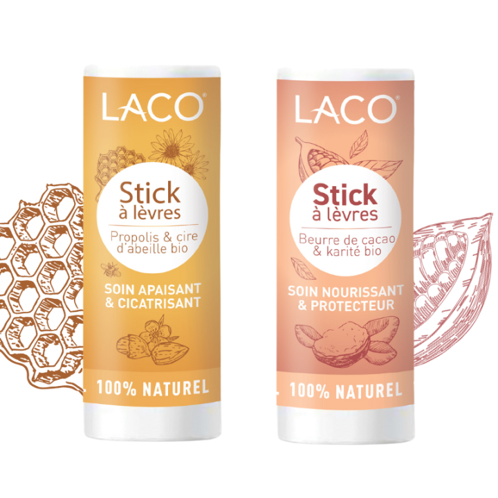 Duo Stick à Lèvre beurre de cacao et propolis